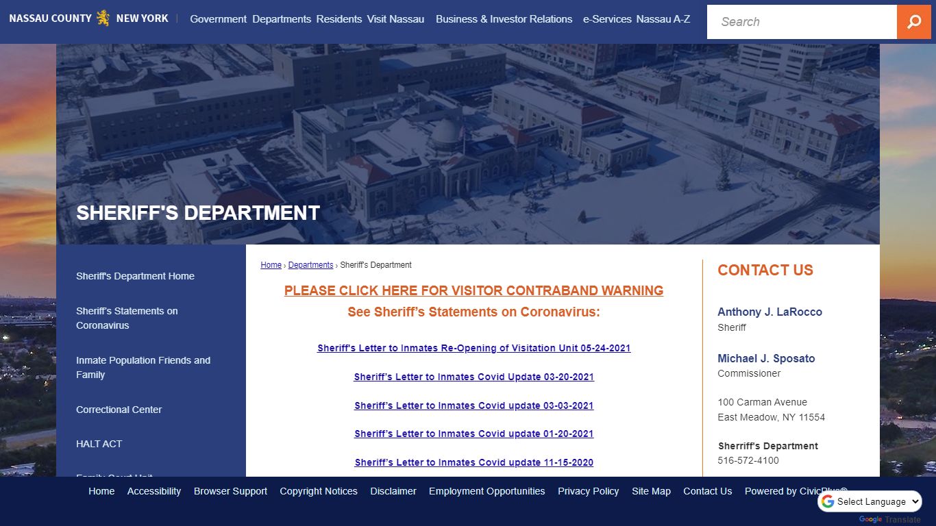 Sheriff's Department | Nassau County, NY - Official Website